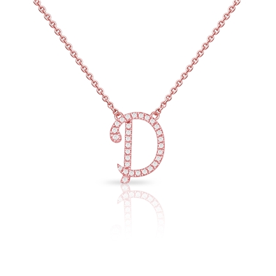 Diamond Cursive Init.  W/Chain