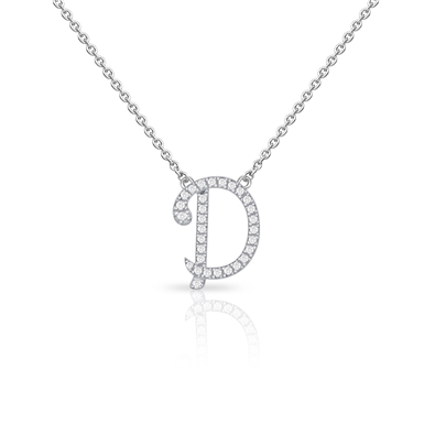 Diamond Cursive Init.  W/Chain