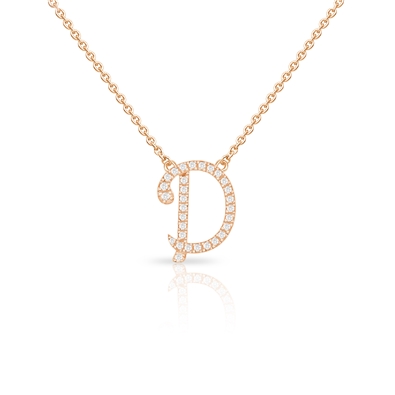 Diamond Cursive Init.  W/Chain