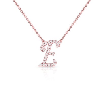 Diamond Cursive Init.  W/Chain
