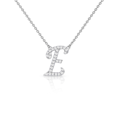 Diamond Cursive Init.  W/Chain