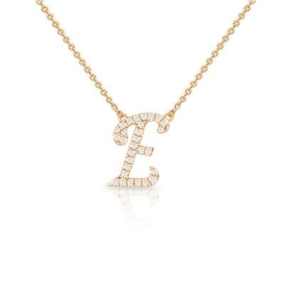Diamond Cursive Init.  W/Chain