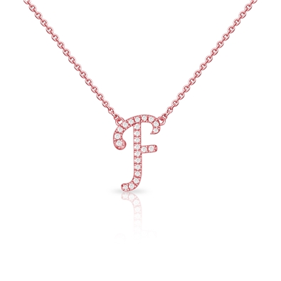 Diamond Cursive Init.  W/Chain