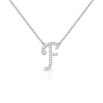 Diamond Cursive Init.  W/Chain