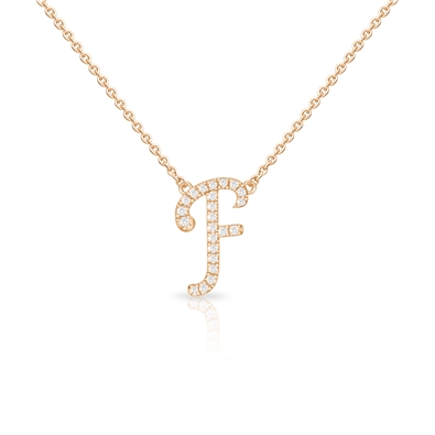 Diamond Cursive Init.  W/Chain