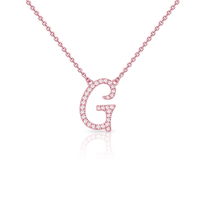 Diamond Cursive Init.  W/Chain