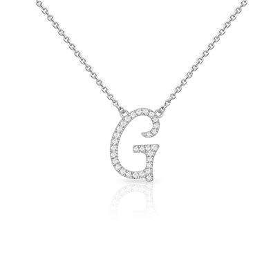 Diamond Cursive Init.  W/Chain