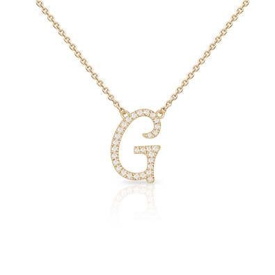 Diamond Cursive Init.  W/Chain