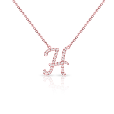 Diamond Cursive Init.  W/Chain