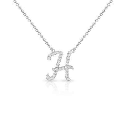 Diamond Cursive Init.  W/Chain