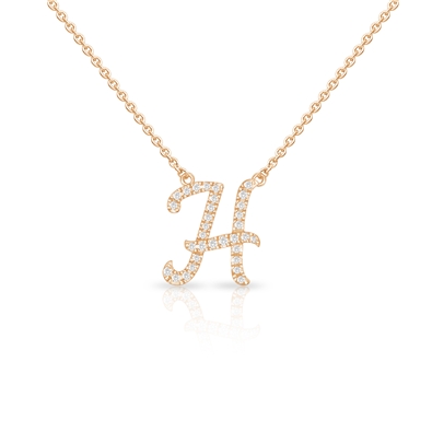 Diamond Cursive Init.  W/Chain