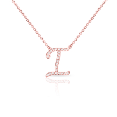 Diamond Cursive Init.  W/Chain