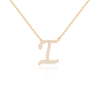 Diamond Cursive Init.  W/Chain