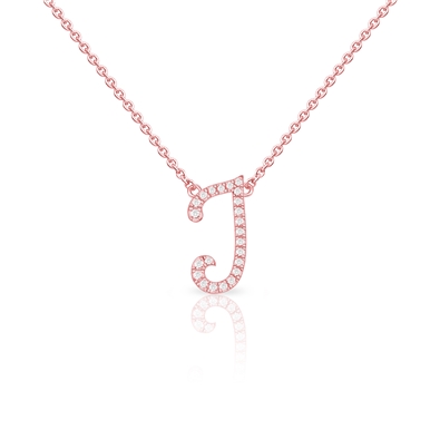 Diamond Cursive Init.  W/Chain