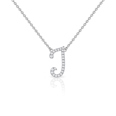 Diamond Cursive Init.  W/Chain