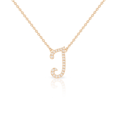 Diamond Cursive Init.  W/Chain