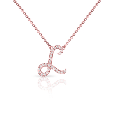 Diamond Cursive Init.  W/Chain