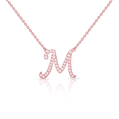 Diamond Cursive Init.  W/Chain