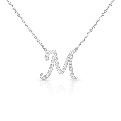 Diamond Cursive Init.  W/Chain