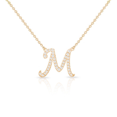 Diamond Cursive Init.  W/Chain