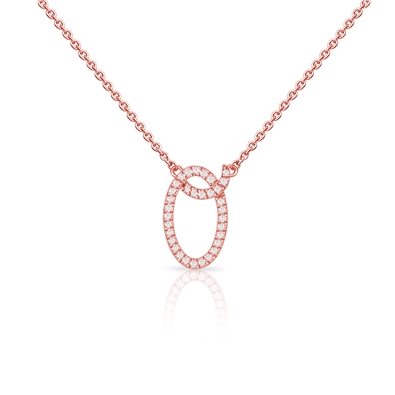 Diamond Cursive Init.  W/Chain