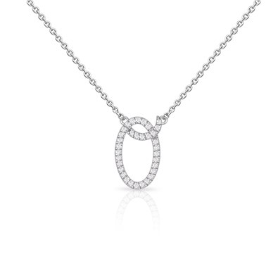 Diamond Cursive Init.  W/Chain