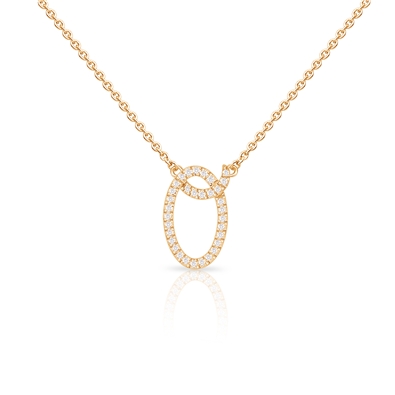 Diamond Cursive Init.  W/Chain