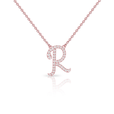 Diamond Cursive Init.  W/Chain