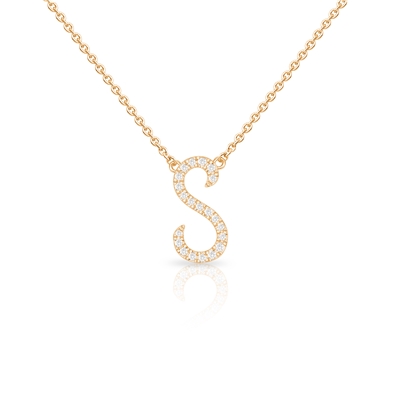 Diamond Cursive Init.  W/Chain