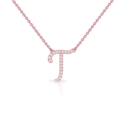 Diamond Cursive Init.  W/Chain