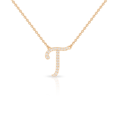 Diamond Cursive Init.  W/Chain