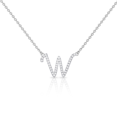 Diamond Cursive Init.  W/Chain