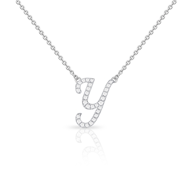 Diamond Cursive Init.  W/Chain
