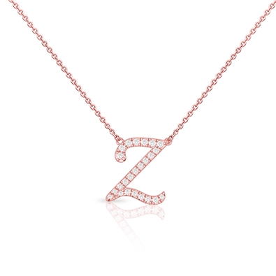 Diamond Cursive Init.  W/Chain
