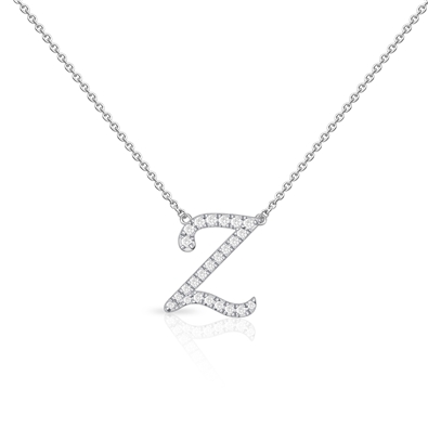 Diamond Cursive Init.  W/Chain