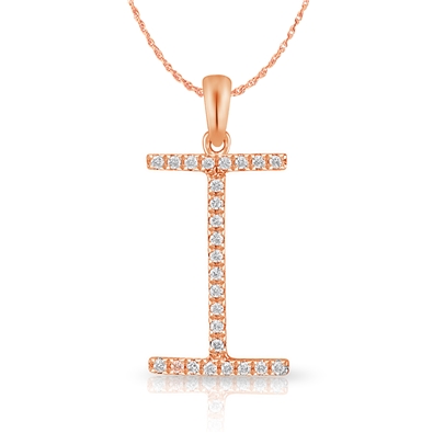 Diamond Bold Initial Pendant I