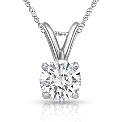 Round Diamond Pendant w/chain