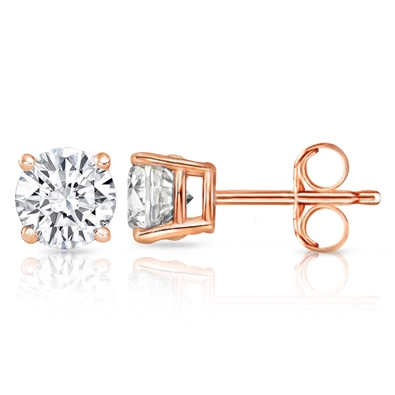 Round Diam Stud Earrings