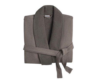 Waffle Bath Robe - Charcoal - L